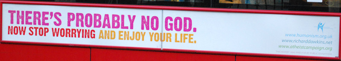 Atheist bus sign