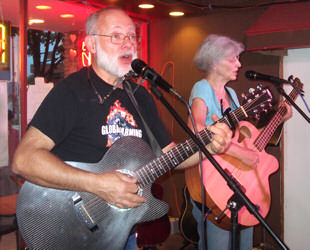 Cece and Me at the Overflowing Cup Coffeehouse June 23rd 2012 in Beloit WI