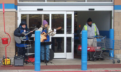 Playing for the Salvation Army in front of WalMart Nov 23rd 2012