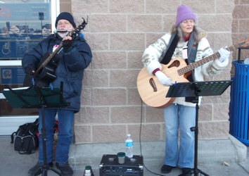 Playing for the Salvation Army in front of the Elgin WalMart Dec 22nd 2012