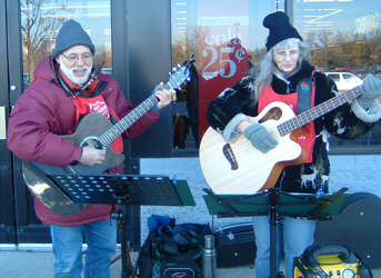 In front of Wal Mart for the Salvation Army Nov 23rd