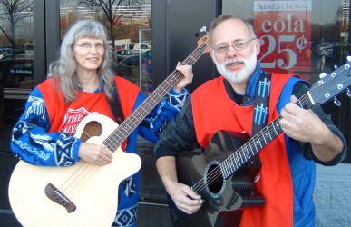 Singing in front Wal Mart for the Salvation Army